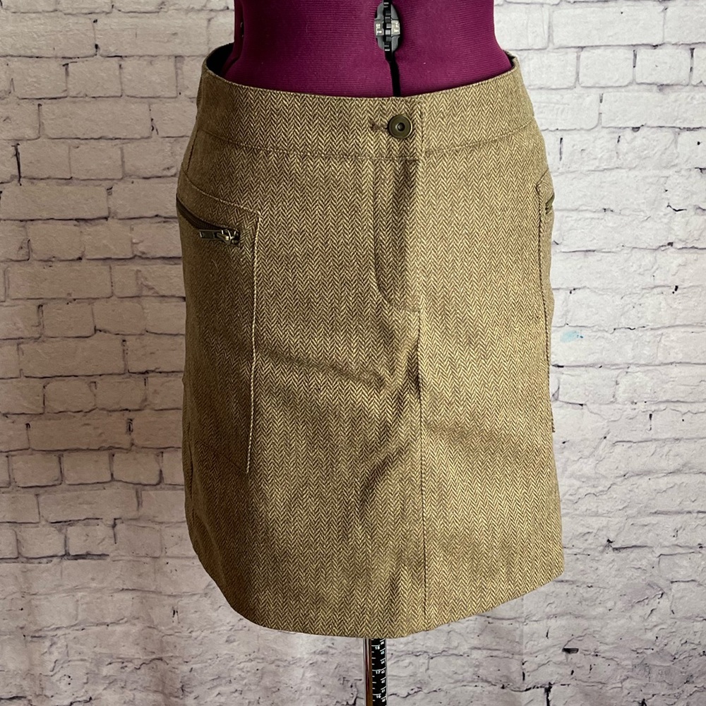H&M brown tweed mini skirt size 6